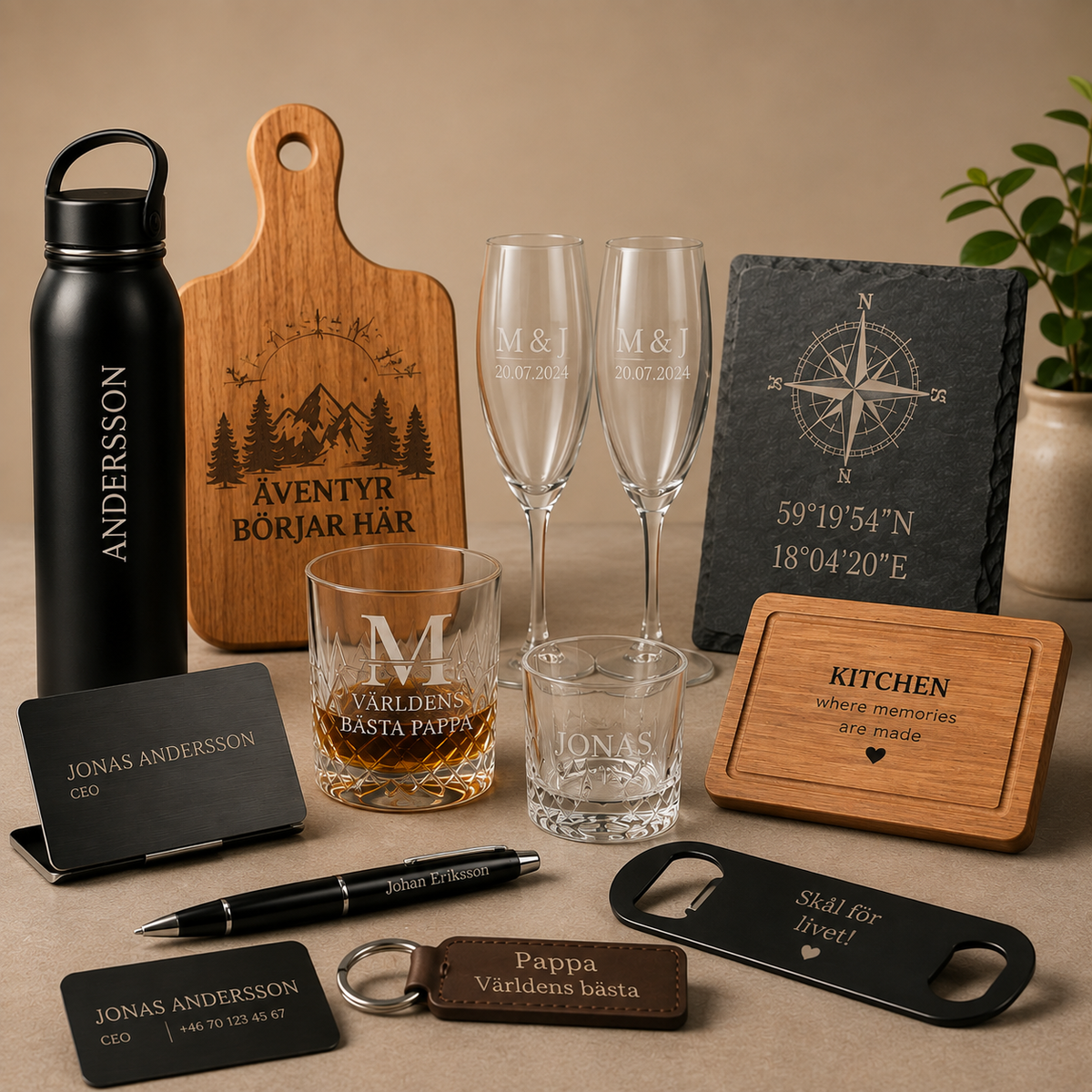 Graverade produkter från Nordic Engrave