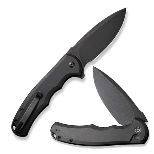 CIVIVI Button Lock Praxis Black fällkniv med svart blad och svart handtag