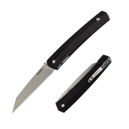 Ruike P865-B svart fällkniv med G10-handtag