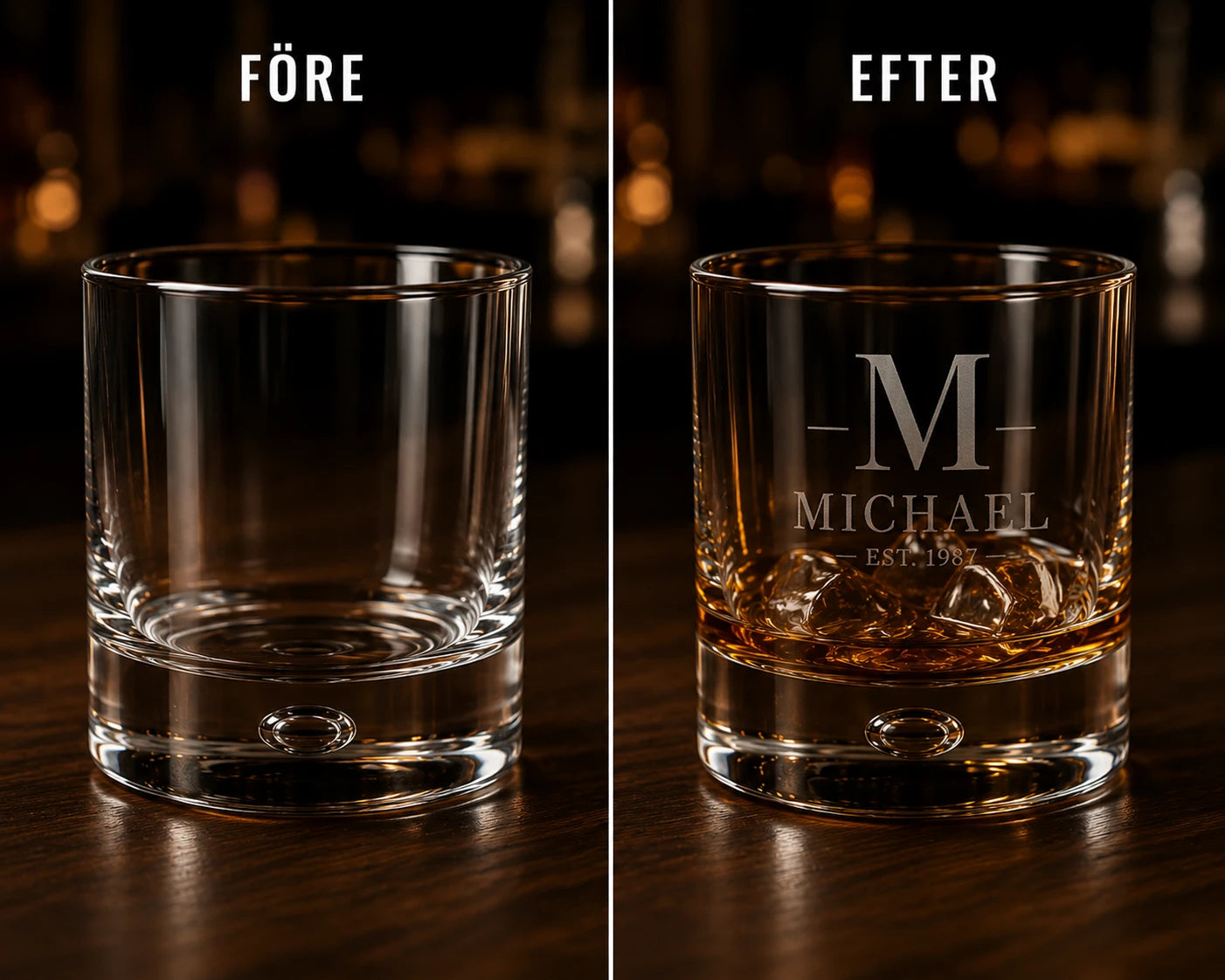 Graverat Whiskeyglas 33 cl – Personligt Tumblerglas